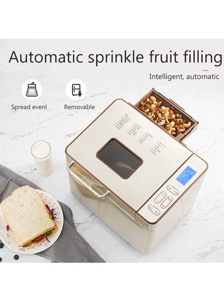 Bread Makers for Home Automatic Breadmaker Machine Sourdough LCD Display 3 Loaf Sizes & 3 Colors 1H-Warming Function 25 Programs 13 Hours Delay Timer with Nut Dispenser - NLJUQQV2