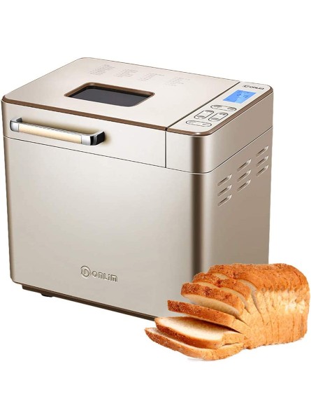 YAOJP Gluten Free Bread Maker Machine LCD Display Automatic Programmable Stainless Steel Breadmaker with 25 Programs,3 Burnt Colors 13H Appointment Time 1H Heat Preservation Function - WVKEEMBD