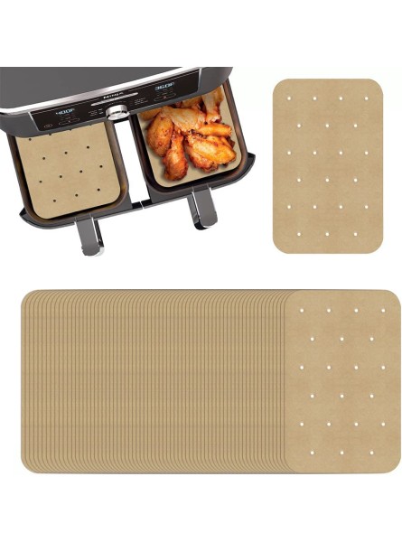 100Pcs Air Fryer Liners Air Fryer Accessories for Ninja Foodi Dual Air Fryer Air Fryer Paper Liners Air Fryer Disposable Paper Liner for Ninja DZ201 DZ401 Double Air Fryer 7.9 * 5.5 In - JOJFMIOA