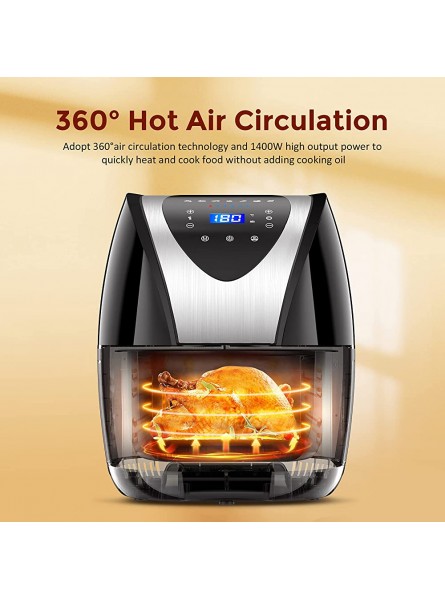Air Fryer Oil-Less Cooking 4.5L Capacity Air Fryers for Home Use 1400W Heating Quickly Non-stick Basket Digital Display Smart Touch Control Timer Temperature - EZOJ3K05