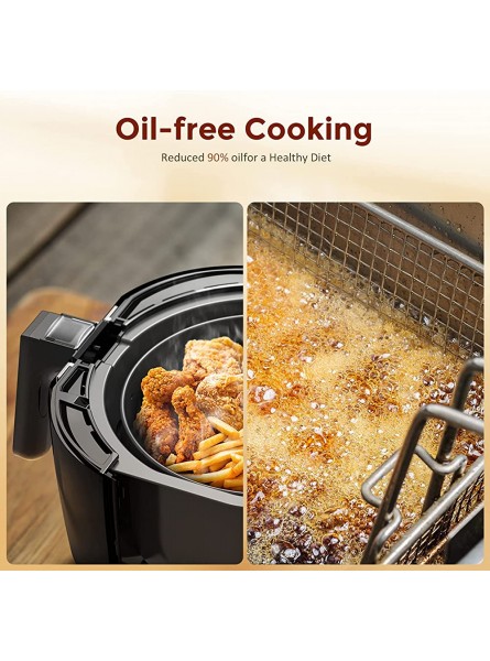 Air Fryer Oil-Less Cooking 4.5L Capacity Air Fryers for Home Use 1400W Heating Quickly Non-stick Basket Digital Display Smart Touch Control Timer Temperature - EZOJ3K05