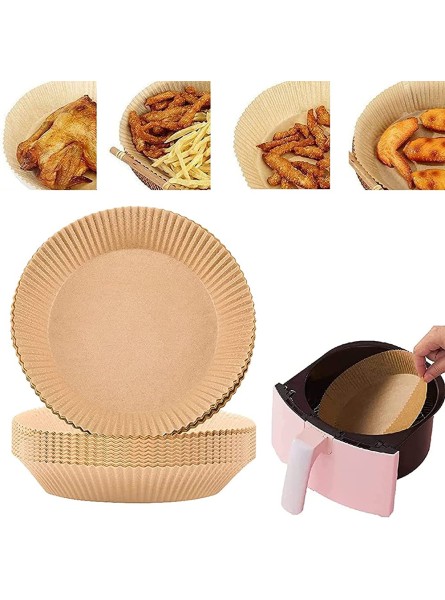 Air Fryer Parchment Liner,50 PCS Non-Stick Air Fryer Liners 6.3 Inch Round Cooking Paper Hevy Duty Oil-Proof Parchment Paper for Baking Roasting Microwave Frying - SPASQF28