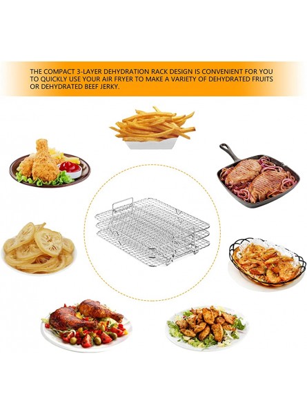 SHUOMAO Air Fryer Rack for Ninja Foodi Grill,Food Safe 304 Stainless Steel Multi-Layer Dehydrator Toast Rack Air Fryer Accessories Compatible wth Ninja Foodi Grill Air Fryer AG551UK AG651UK - GNZZ2O5I