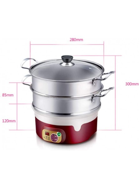 304 Stainless Steel Slow Cooker Food Steamer Pot Food Warmer Electric Steamer Food Warmer - DOVKSJ4B
