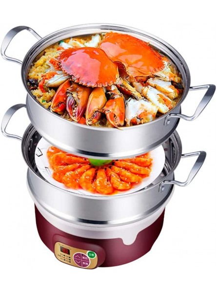 304 Stainless Steel Slow Cooker Food Steamer Pot Food Warmer Electric Steamer Food Warmer - DOVKSJ4B
