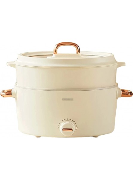 Food Steamer Electric Cooker Multifunctional Cooker Electric Steamer Electric Frying Pan Small Hot Pot Cooking 3L High Capacity Color : White Size : 35.9x24x38.2cm - JNKGBDTF