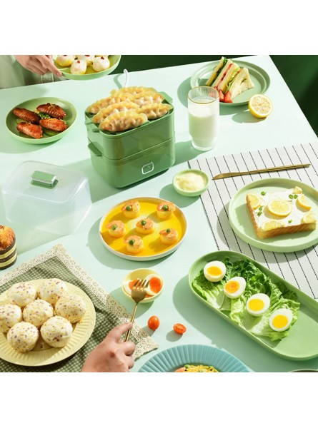 JJINPIXIU Household Small Multifunctional Egg Cooker Breakfast Machine Electric Steamer With Timer Function Foldable And Detachable Steaming Tray Can Steam Rice Vegetables Chicken And Fish - QDHG7U6Q