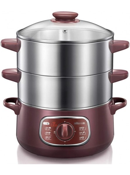 YILIAN Double-Layer Stainless Steel Electric Food Steamer 8L Automatic Electric Steamer 90mins Twist Timing Hot Pot - GTYEEXK0