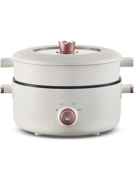 ZHDBD Multifunctional electric hot pot non stick small electric boiler dormitory household electric steamer Size : With steamer - GEEZHJ4E
