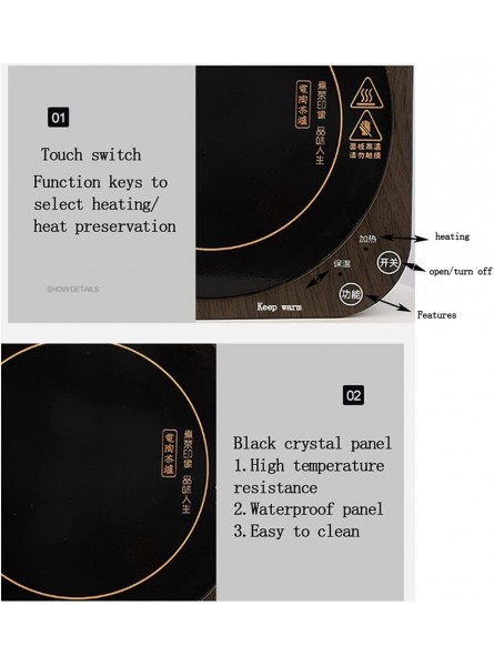 GaoYunQin Infrared Electric Portable Stove Induction Cooker Cooktop W Touch Button with 2 Temperature Settings 600 Watts for Dorm Office Home Color : Style3 - ZQGKBH3Q