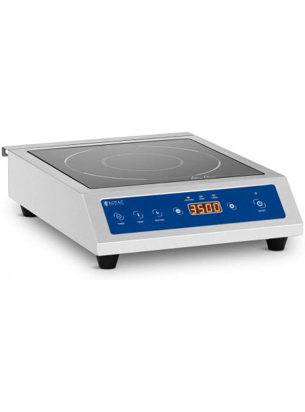Royal Catering Induction Cooker Induction Hot Plate Induction Hob Cooktop Timer 20cm 60-240 °C RCIC-3500P1 Stainless Steel Glass Ceramic 500-1500W 13 Performance Levels - DDUAG9RJ