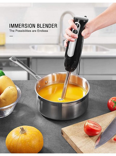 Hand Blender 2 in 1 | Stick Immersion Blender with 700 ml Beaker | 2-Speed Hand held Blender for Baby Food Juices Sauces and Soup | BPA Free | 400W - TKKY2A7N