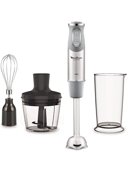 Moulinex quickchef – Hand Blender with 3 Accessories Stainless Steel 10 Speeds 1000 W - HFUMY51O