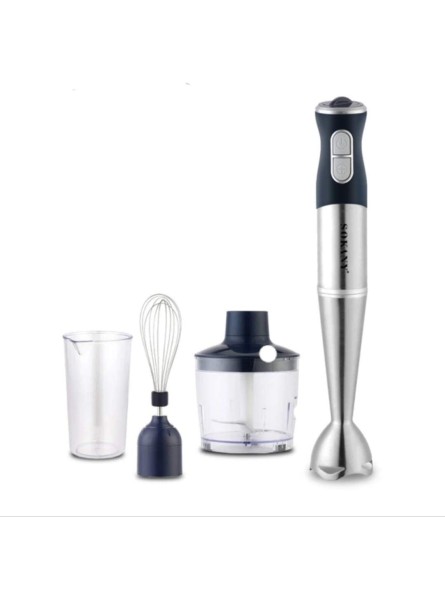Sokany 800W Hand Blender With Food Chopper Measuring Cup Egg Whisk   Immersion Blender 3 in 1 With 5 Speeds Food Processor & Mixer Perfect For Commercial & Household  Kitchen. - YYBB1T8E