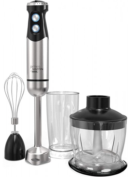 Wahl ZY025 James Martin Hand Blender Powerful 800W Hand Blender with Chopper and Balloon Whisk Stainless Steel Weight 1.8 Kgs Kitchen Food Preparation Appliance - JHFOP053
