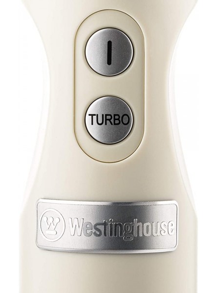 Westinghouse Retro Hand Blender 600W Handheld Stick Blender for Kitchen Stainless Steel Electric Soup Blender Food Mixer with Various Speeds and Turbo Setting Cream - BZIIVVTA