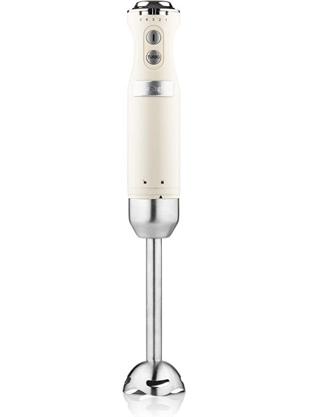 Westinghouse Retro Hand Blender 600W Handheld Stick Blender for Kitchen Stainless Steel Electric Soup Blender Food Mixer with Various Speeds and Turbo Setting Cream - BZIIVVTA