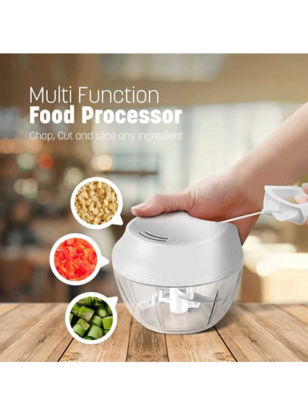 delka Manual Food Chopper with Stainless Steel Blades Food Processor for Vegetables Meat Poultry Onions Nuts and lots more 500ml - UAHFJYPA
