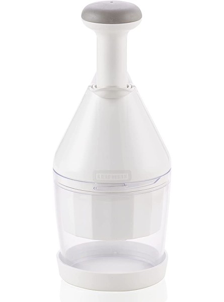 Leifheit Comfort and Clean Food Chopper Manual Vegetable Chopper and Dicers Nut Chopper Onion Chopper Dishwasher Safe White - OIXPK2D6