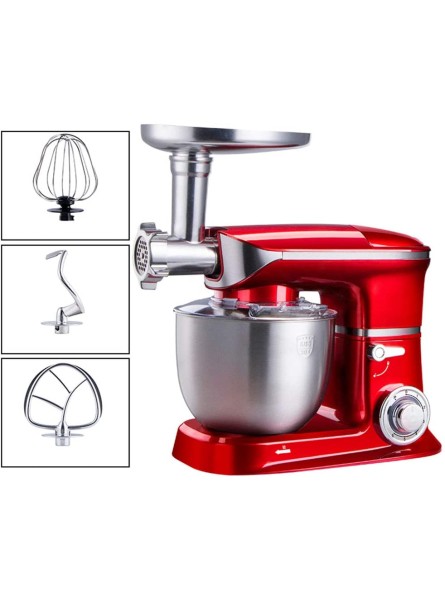 1000 W Electric Kitchen Food Stand Mixer 5 Litre Stainless Steel Bowl 7 Speed Multi Mixer with Splash Guard Dough Hook Whisk Beater and Other Attachments,minced Meat - SFCFF889