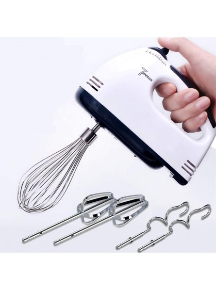 7 Speed Hand Mixer Electric Portable Kitchen Hand Held Mixer Food Blender Whisk,Dough Hooks,with Easy Button and 5 Attachments2Dough Hooks,1Whisk,2Beaters for Cookies,Cakes Dough Batters,&More - ISKYV2QE
