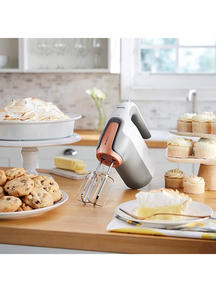 Breville HeatSoft Electric Hand Mixer | Warms Butter for Better Results | 7 Speed Hand Whisk | Includes Whisk Beaters Dough Hooks & Storage Case [VFM021] - BZWE0PG2