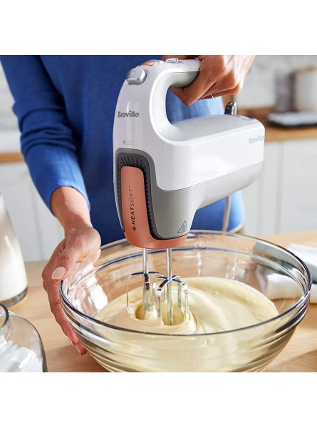 Breville HeatSoft Electric Hand Mixer | Warms Butter for Better Results | 7 Speed Hand Whisk | Includes Whisk Beaters Dough Hooks & Storage Case [VFM021] - BZWE0PG2
