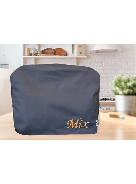 Cozycoverup® Dust Cover for food mixer dark grey embroidered copper 'Mix' Bosch MUM5 - XMWGNYMX