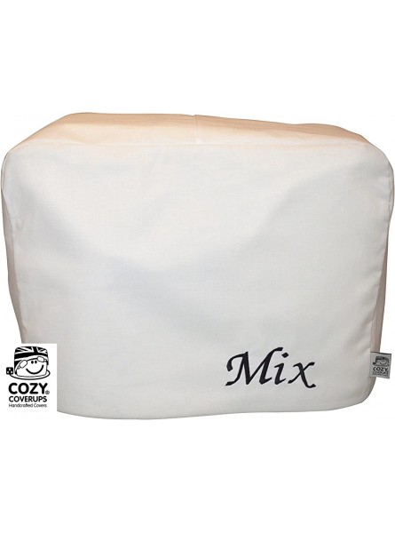 Cozycoverup® Dust Cover for Kenwood Food Mixer in White 'Mix' Embroidered kMix KMX7454RD KMX52 KMX754RD KMX50GBK KMX62 KMX80 KMX50WG KMX62 KMX98 KMX95 KMX94 KMX95 KMX84 KMX5 - GDDFNH29