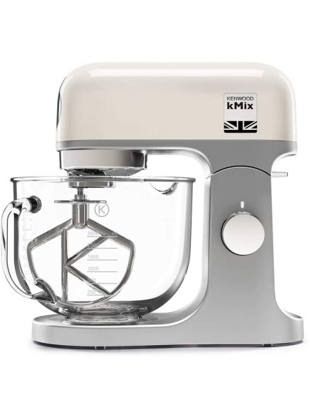 Kenwood 0W20011141 KMix Stand Mixer for Baking Stylish Kitchen Mixer with K-beater Dough Hook and Whisk 5 Litre Glass Bowl Removable Splash Guard 1000 W Cream - BAGOIO50