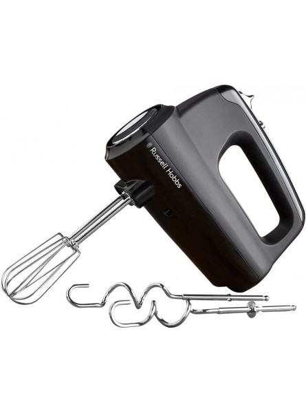 Russell Hobbs 24672 Desire Hand Mixer Electric Hand Whisk and Dough Mixer Attachments Matte Black 350 W - FZKRH020