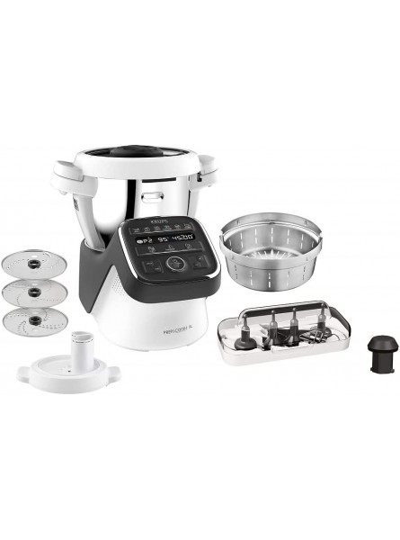 Krups HP50A8 Prep&Cook XL Multi-Function Kitchen Processor 1550 Stainless Steel 3 Litres White Black - PXMBB7T7
