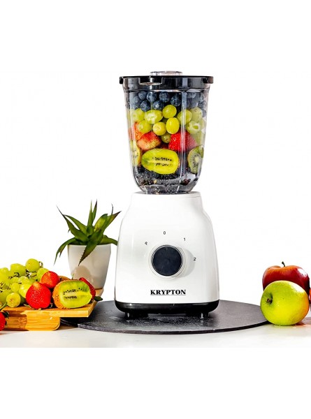 Krypton 400W Food Jug Blender – Unbreakable PC 1.5L Jar 2 Speed with Pulse Function Safety Lock – Countertop Blender for Soup Milkshake Fruit Vegetables Drinks & Smoothie Maker – 2 Year Warranty - GFQQ9GAP