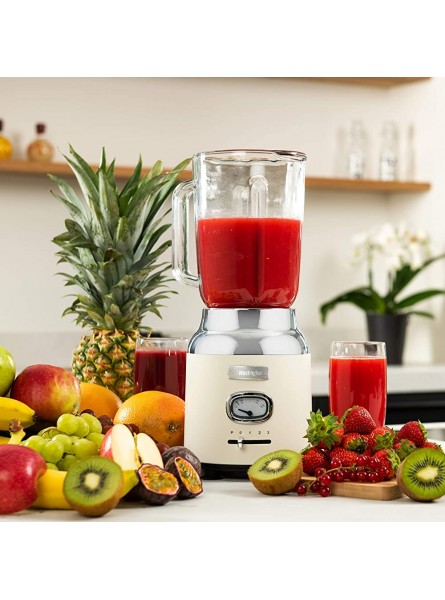Westinghouse Retro Food Blender 600 Watt Liquidiser Blender for Kitchen Smoothie Maker with 1.5 L Glass Jug Mixer Blender For Milkshake Soup Fruit Juice & Smoothies Cream - XUNJYEFU
