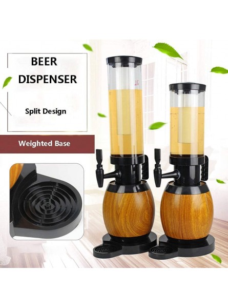 ABOVEHILL Home Beer Pump,Beer Keg Beer Dispenser with Cooler Wood Grain Weighing Basic Beer Beverage Dispenser Removable ice Core Bar Club Party Accessory Color : Brown Size : 1.5L Brown 1.5L - VHTQ287F