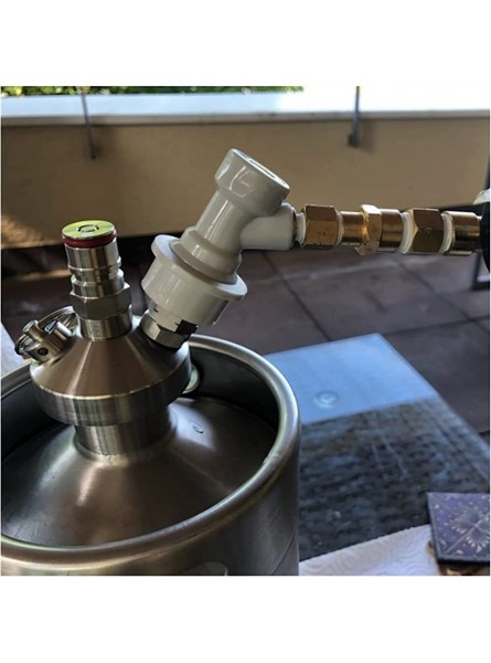 Ball Lock Mini Keg Tap Dispenser Fit For Mini Beer Keg Stainless Steel Dispenser Growler Homebrew Spear 3.6L 5L 10L Beer Tool winemaking equipment Color : Silver - MBNIKS27