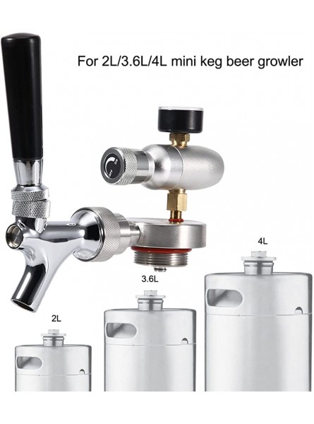 Beer Spear Faucet Tap Homebrew Mini Beer Barrel Wine Dispenser Kit Stainless Steel Beer Spear Faucet Tap Dispenser Kit for 2L 3.6L 4L Mini Keg Beer Growler - CYKC2S33