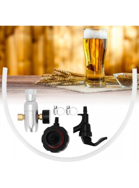 EVTSCAN Beer Keg Charger CO2 Dispenser Mini Beer Dispenser Keg Kit with CO2 Regulator Hose Nozzle Thread Adapter Beer Accessories - EUDUMGVV