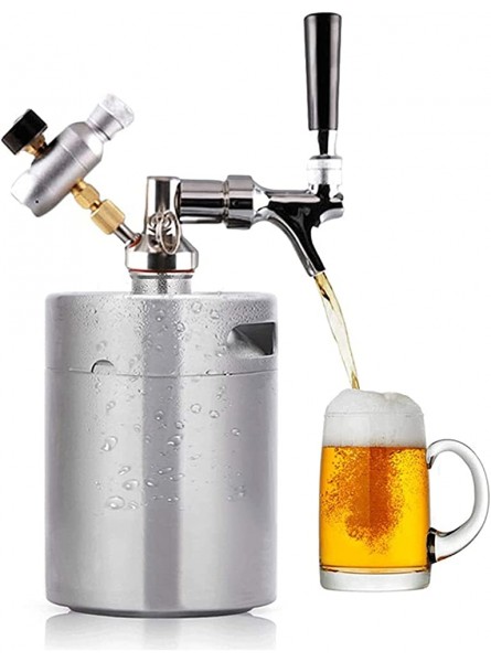 GAOJINXIURZ Beer Dispenser Beer Keg 3.6L beer keg dispenser beer brewing system with adjustable faucet kit mini cola stainless steel beer keg - GZRDJ2GX