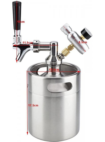 MKIOPNM Wine barrel Mini beer keg with carbonator cover faucet keg beer keg equipment household brewing dispenser system Barrel dispenser - MYTIS1V9