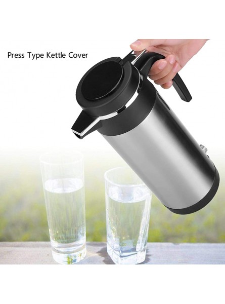 12V 1200ML Electric Car Kettle ，Car Kettle Travel Heater Water Bottle Large Capacity Tea Coffee Milk Car Boiler Compatible with Camping Boat 24V - YFBUOUMN
