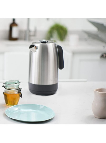 Breville Edge Electric Kettle | 1.7 Litre | Glows When Hot to Avoid Re-Boiling | 3kW Fast Boil | Brushed Stainless Steel [VKT192] - LYKFEF3A