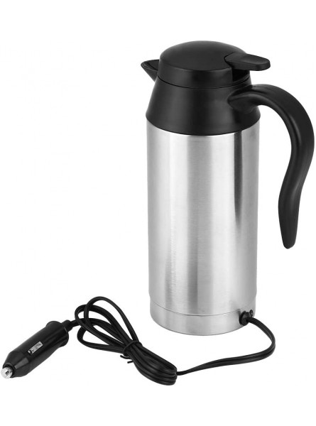 EVGATSAUTO Electric Heating Kettle 750ml 12V Car Stainless Steel Cigarette Lighter Heating Kettle Mug Electric Travel Thermoses - JZGEISBX