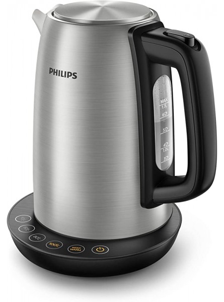 Philips Avance Collection HD9359 90 electric kettle 1.7 L Black,Metallic 2200 W Avance Collection HD9359 90 1.7 L Black,Metallic Stainless steel Buttons,Lever 200 µm 0.75 m - GAVUA0JD