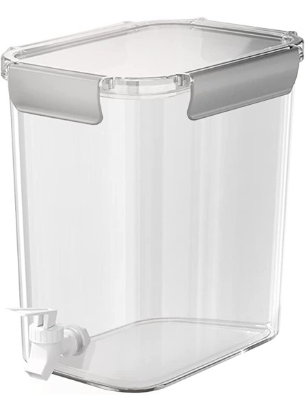 Abudend Cold Kettle With Faucet In Refrigerator Iced Beverage Dispenser In Refrigerator With Spigot Large Capacity Cold Water Pitcher Fruit Drink Plastic Glassware with Thumb Notch Grey One Size - BDBFEDJJ