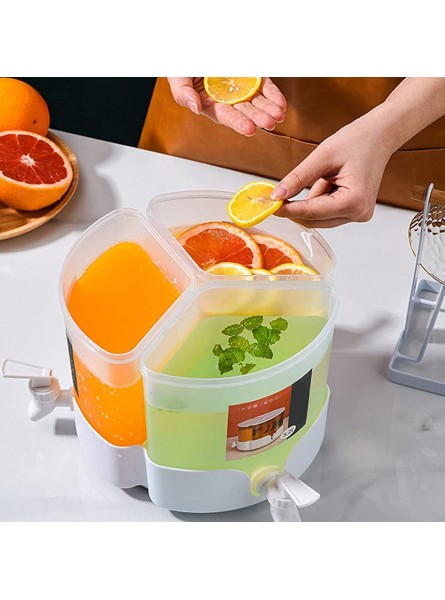 TAOQILE Refrigerator Cold Kettle Fruit Teapot with Faucet 5.2 L Fridge Water Dispenser Drinks Dispenser with Tap Kettle Cold Water Bottle for Making Teas and Juices BPA-Free Leak Free - NOATJE1M