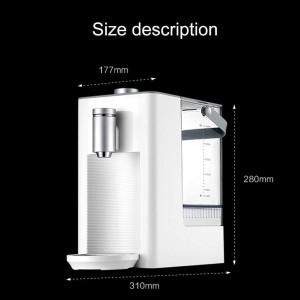 MISTLI 2.6L Hot Water Dispenser with Integrated Water Filter Fast Boil And Variable Dispensing Mini-Water Supply 8-Section Temperature Control White - ZXWTUH6E
