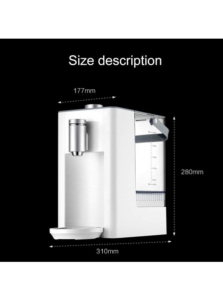 MISTLI 2.6L Hot Water Dispenser with Integrated Water Filter Fast Boil And Variable Dispensing Mini-Water Supply 8-Section Temperature Control White - ZXWTUH6E