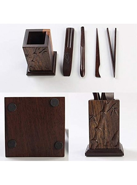 LWL House Tea Set Accessories Solid Wood Carving Tea Tray Decoration Tea Needle Tea Clip Barrel Durable - DRGSQ2F4
