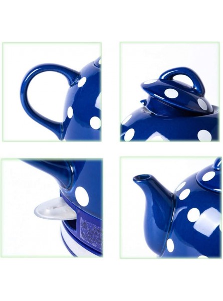 OH Ceramic Teapot with Lid Porcelain Teapot,1000W Boils Water Fast for Tea Kettle，Boil Dry Protection Tea Coffee Maker Boiler for Hot Water Kitchen Accessories Blue - DICLU1A8